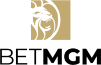 the betmgm logo on a black background